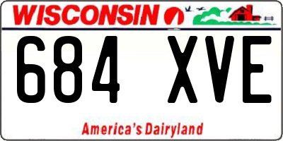 WI license plate 684XVE