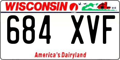 WI license plate 684XVF