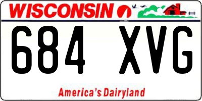 WI license plate 684XVG