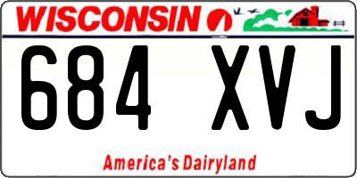 WI license plate 684XVJ