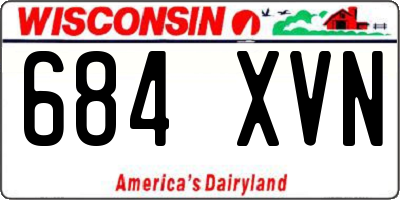 WI license plate 684XVN