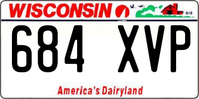 WI license plate 684XVP