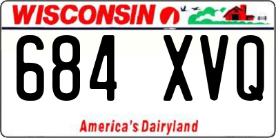 WI license plate 684XVQ