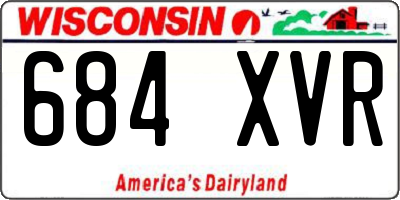 WI license plate 684XVR