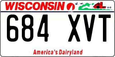 WI license plate 684XVT