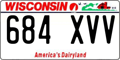 WI license plate 684XVV