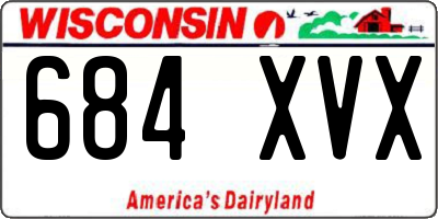 WI license plate 684XVX