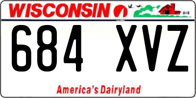 WI license plate 684XVZ