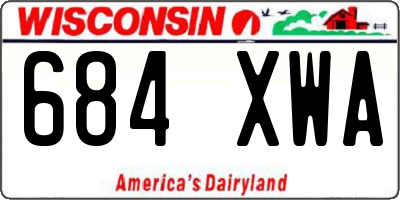 WI license plate 684XWA