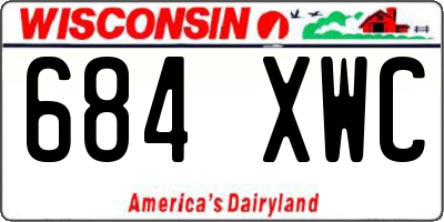 WI license plate 684XWC