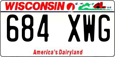 WI license plate 684XWG