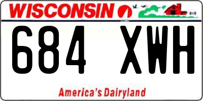 WI license plate 684XWH