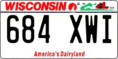 WI license plate 684XWI