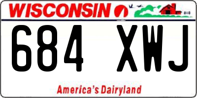 WI license plate 684XWJ