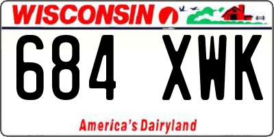 WI license plate 684XWK