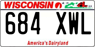 WI license plate 684XWL