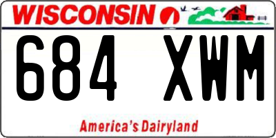 WI license plate 684XWM