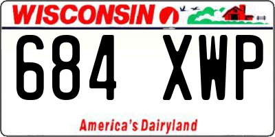 WI license plate 684XWP