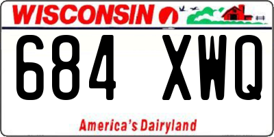 WI license plate 684XWQ