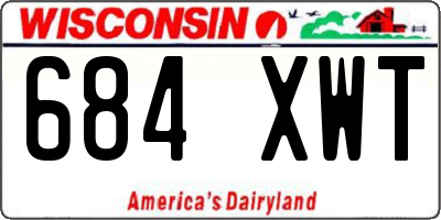 WI license plate 684XWT