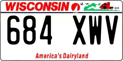 WI license plate 684XWV