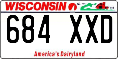 WI license plate 684XXD