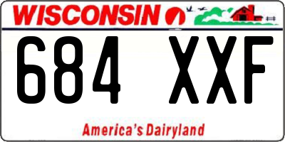 WI license plate 684XXF
