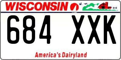 WI license plate 684XXK