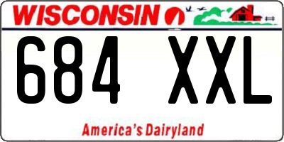 WI license plate 684XXL