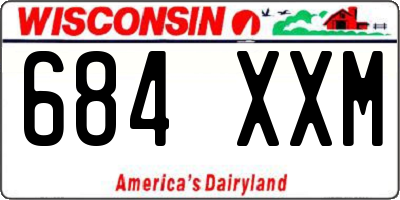 WI license plate 684XXM