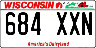 WI license plate 684XXN