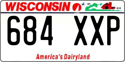 WI license plate 684XXP