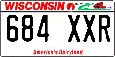 WI license plate 684XXR
