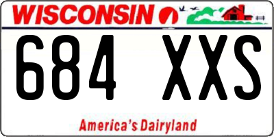 WI license plate 684XXS