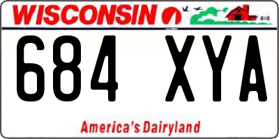 WI license plate 684XYA