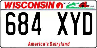 WI license plate 684XYD