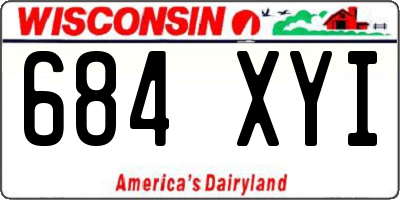 WI license plate 684XYI
