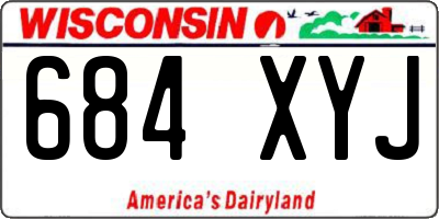 WI license plate 684XYJ