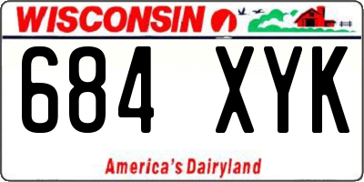 WI license plate 684XYK
