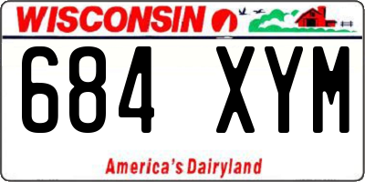 WI license plate 684XYM