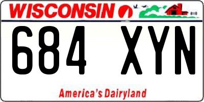 WI license plate 684XYN