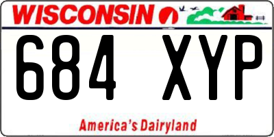 WI license plate 684XYP