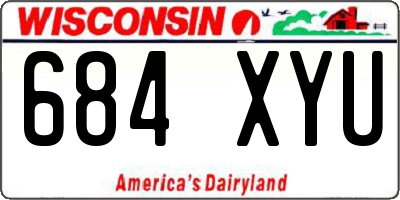 WI license plate 684XYU