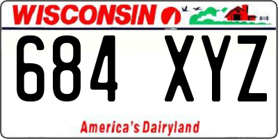 WI license plate 684XYZ