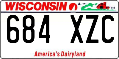 WI license plate 684XZC