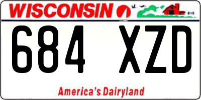 WI license plate 684XZD