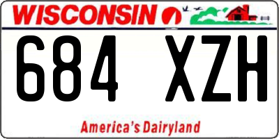 WI license plate 684XZH