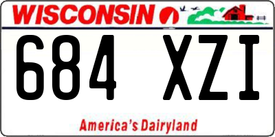 WI license plate 684XZI