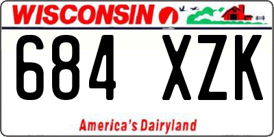 WI license plate 684XZK