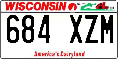WI license plate 684XZM